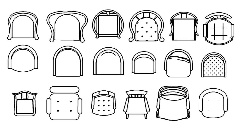 Classic Style Chair CAD Blocks – Free DWG 2D Plan and Elevation
